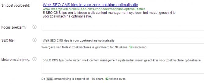 Zoekmachine vriendelijke website en CMS